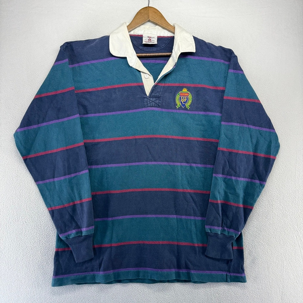 Vintage Barbarian Rugby Shirt men's 3XLT 3XL Tall Blue Victoria British Columbia